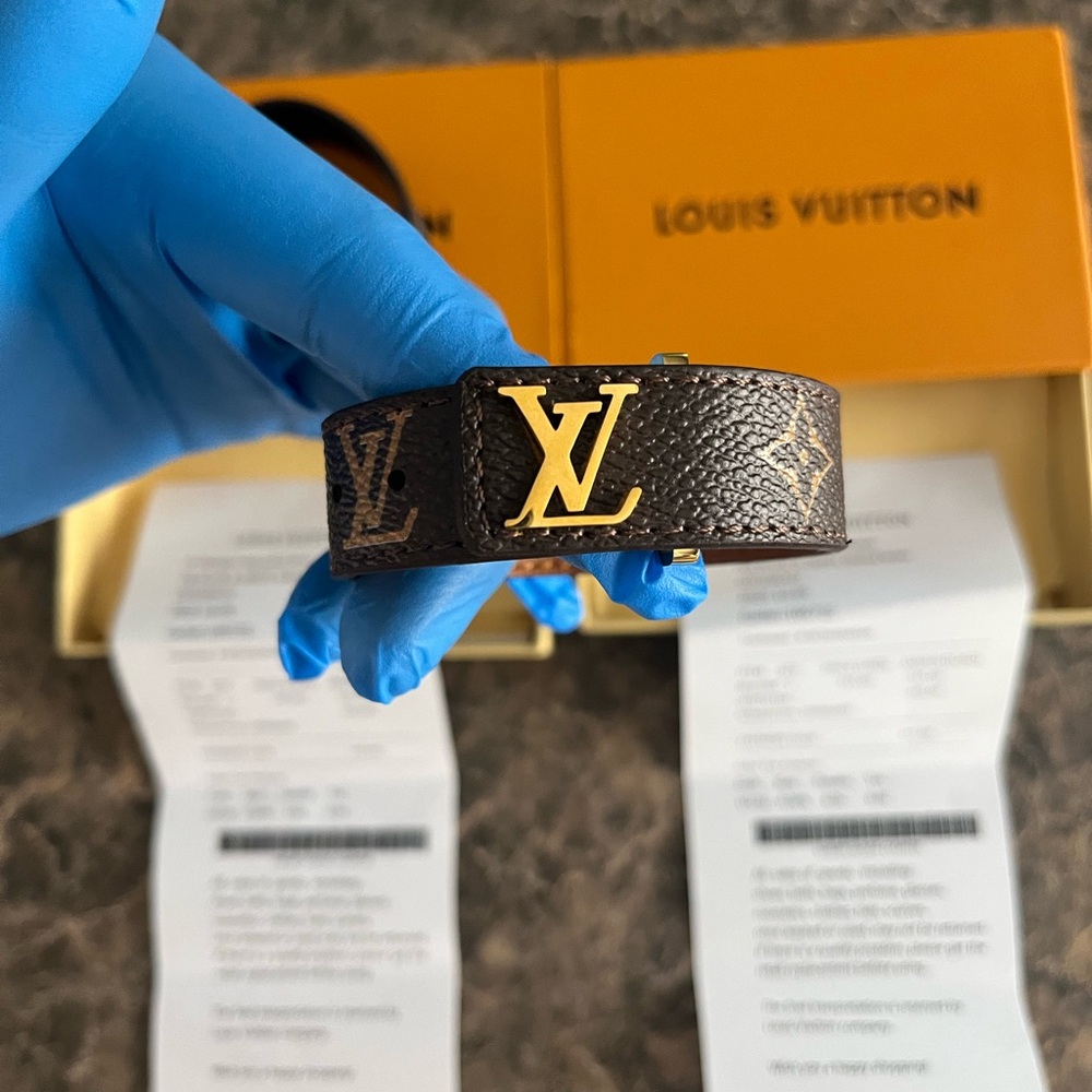Louis Vuitton LV slim bracelet in brown